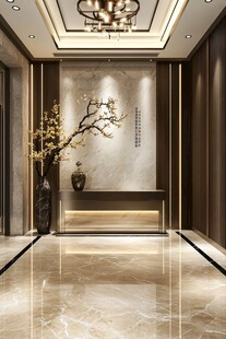 中式奢华门厅装饰效果图