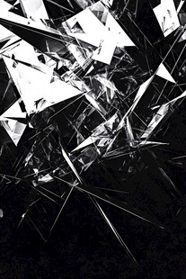 破碎几何图形黑白抽象背景