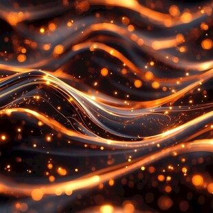 流动光效炫彩波浪背景图