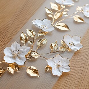 金叶白花装饰条精美呈现
