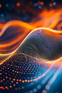 科技感流动光线波浪画面