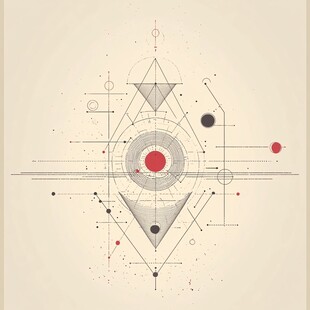 几何抽象构成艺术图案