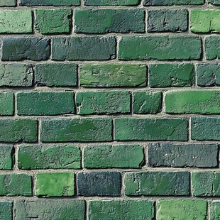 复古绿砖墙纹理背景图
