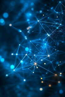 科技感蓝色网络连接背景