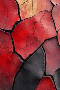 红黑裂纹质感墙面纹理