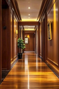 木质奢华走廊尽显高雅格调