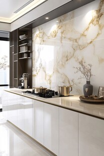 现代奢华大理石厨房空间