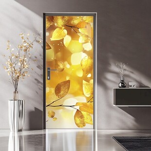 金秋落叶艺术门饰