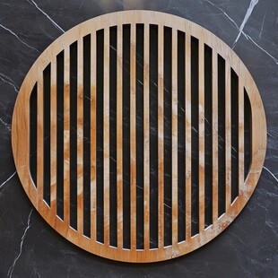 圆形木质透气格栅板