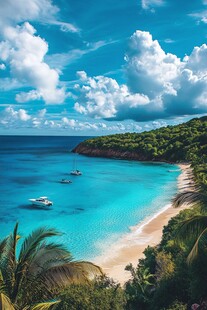 梦幻蓝湾碧海椰林美景