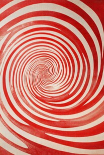 红白螺旋抽象艺术图案