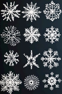 多样精美雪花图案集合