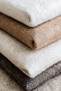 堆叠的多彩针织面料