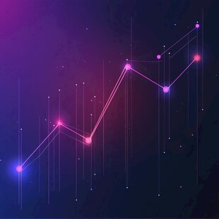 科技感折线图 数据攀升