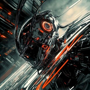 未来机械球体的科幻景象