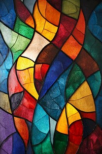 彩色玻璃艺术图案