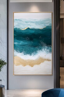 现代抽象海景装饰画