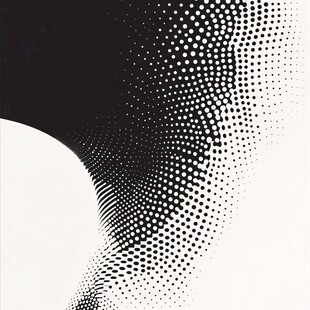 半色调点状抽象几何图案