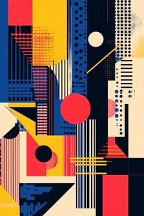 几何抽象艺术构成图案