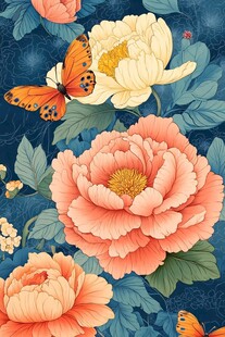 牡丹蝴蝶图 繁花蝶影之美