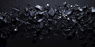 黑色碎瓷片 精致破碎之美