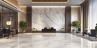 现代大气大理石风格酒店大堂