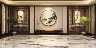 中式典雅大厅室内装饰图