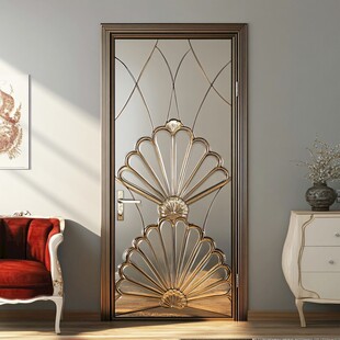 欧式奢华贝壳花纹装饰门