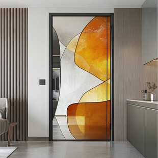 艺术玻璃门装点时尚空间