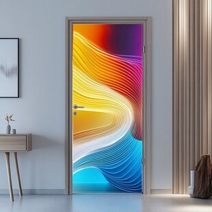 绚丽多彩创意艺术门贴