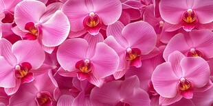 娇艳粉色蝴蝶兰花卉特写