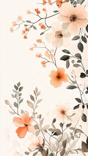 中式水墨风花卉装饰画