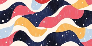 多彩波浪抽象图案背景