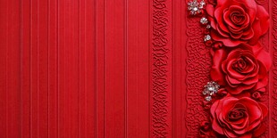 红色玫瑰纹理装饰背景图