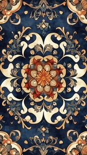 复古华丽民族风花纹图案