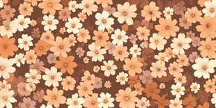 暖色调碎花图案背景图