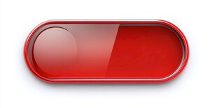 红色椭圆形光泽按钮