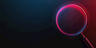 炫彩霓虹放大镜背景图