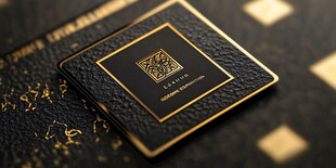 奢华黑金质感品牌标识卡