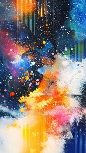 梦幻色彩抽象艺术画作