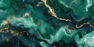 墨绿金纹抽象流体艺术纹理