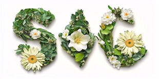 花卉拼成的SOG艺术造型