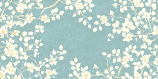 淡蓝底白花花卉装饰图案