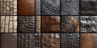 多样皮革纹理材质展示