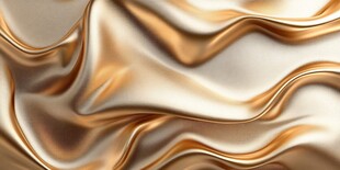 金色丝滑绸缎质感背景图