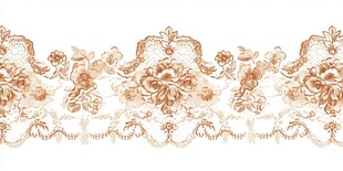 复古花卉花边装饰图案