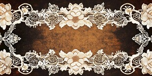 复古蕾丝花纹边框背景图