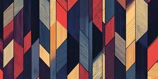 几何彩色拼接抽象图案