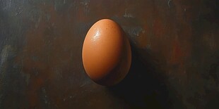 一枚鸡蛋的特写画面