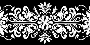 黑白复古花纹装饰图案